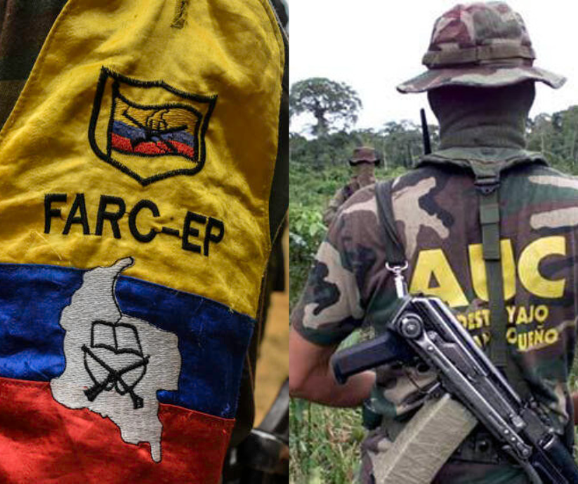Foto referencia de las Farc y los paramilitares.