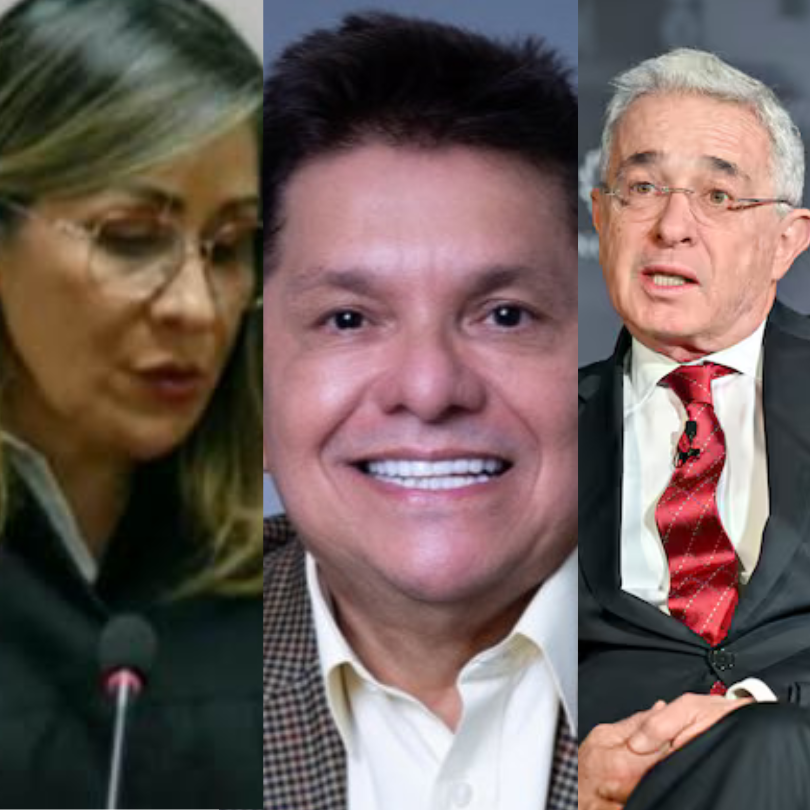 Sandra Heredia, Hugo Mendoza y Álvaro Uribe