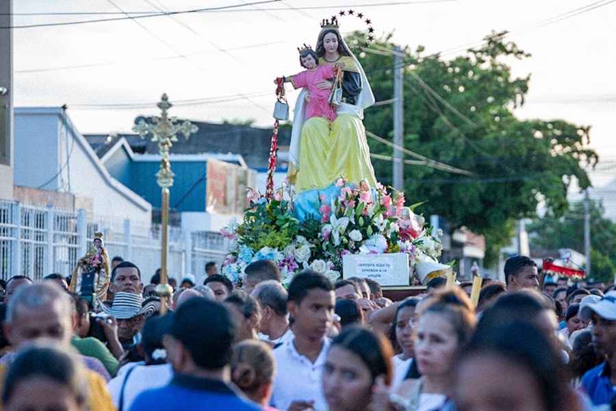 “Me cambió la vida”: Valledupar celebró con fe y devoción el Día de la Virgen del Carmen