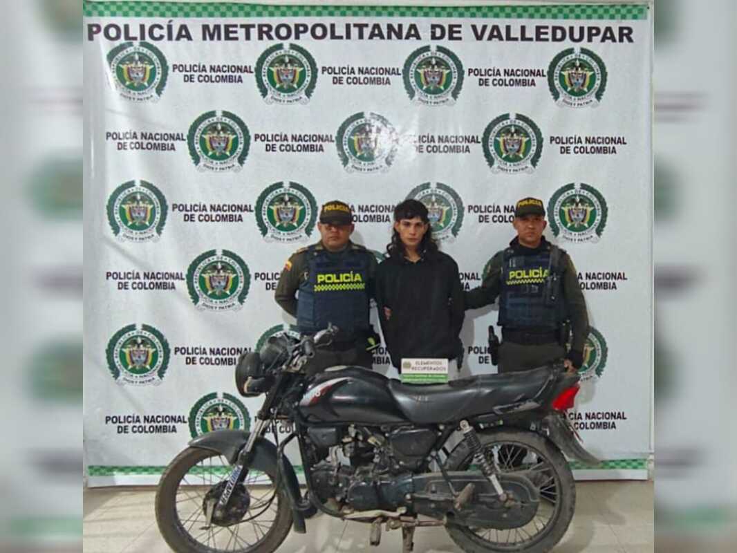 Joven fue capturado por robar una motocicleta en Valledupar
