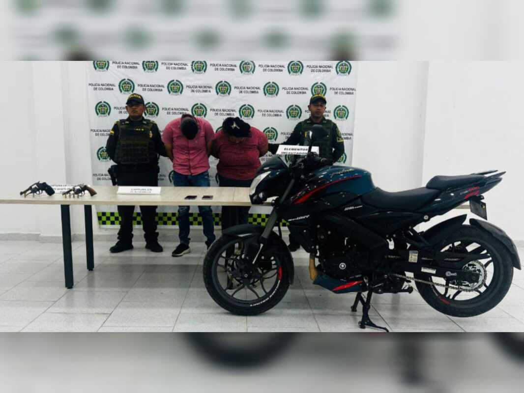 Frustran atraco en Codazzi: capturan a un hombre y una mujer armados durante su huida