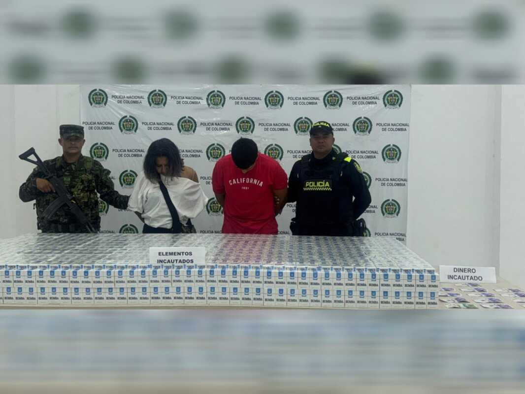 Interceptan camión con más de 5.000 cajetillas de cigarrillos y capturan a dos por contrabando en Codazzi