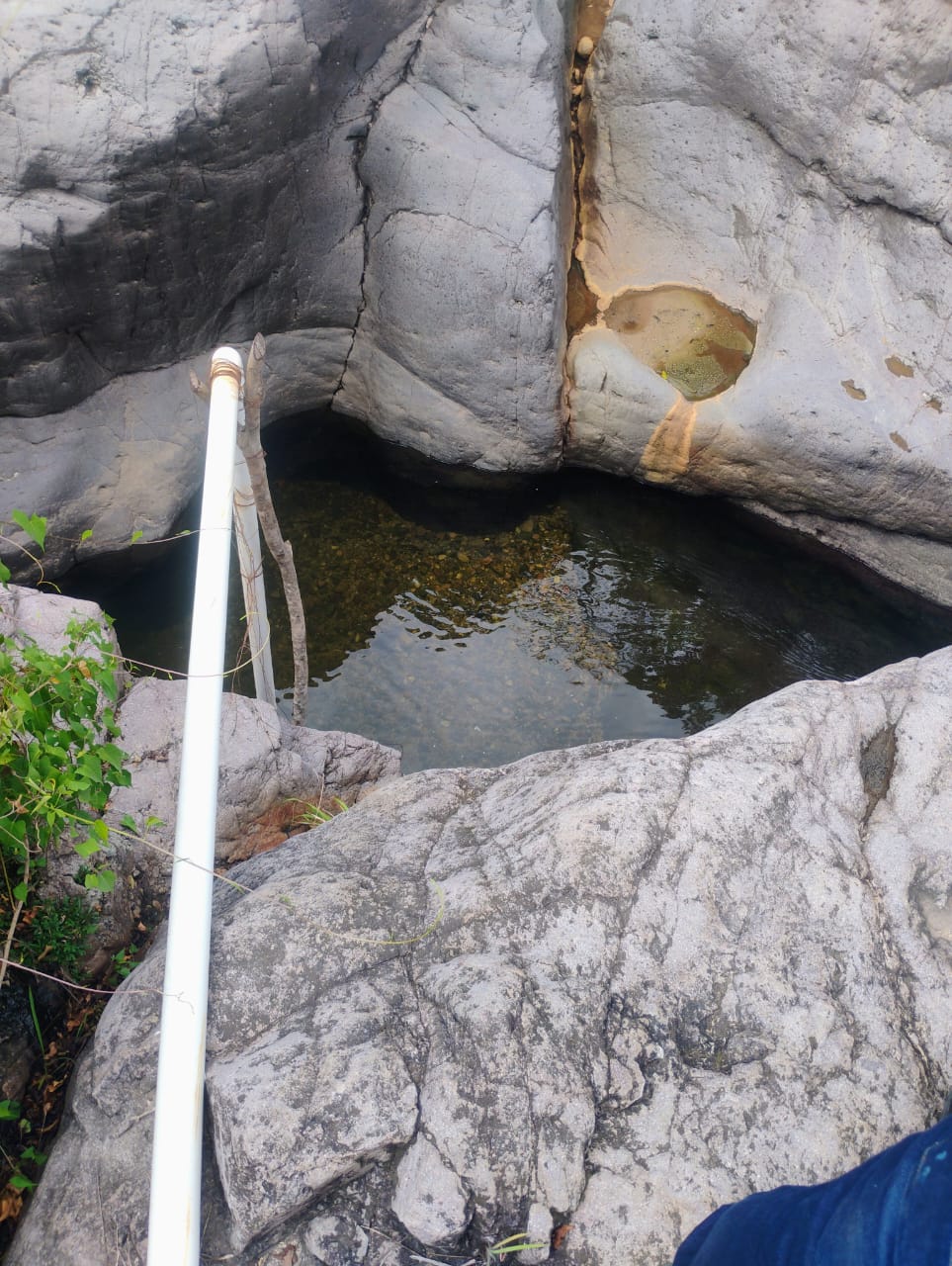 Tubos que descargan aguas residuales y contaminantes directamente al río Mariangola. Foto: Cortesía.