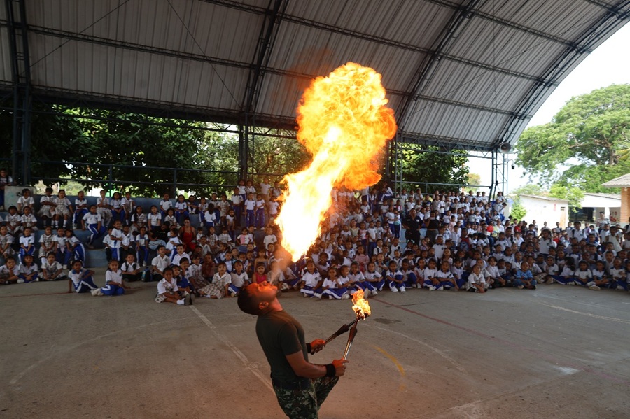 Circo Colombia del Ejército Nacional abrió sus puertas en San Alberto, Cesar: funciones gratis para toda la familia