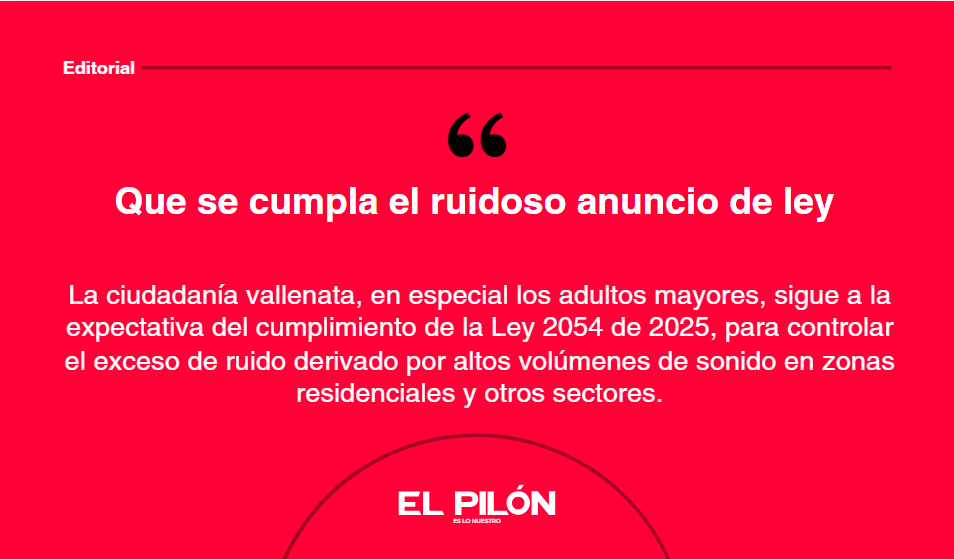Que se cumpla el ruidoso anuncio de ley