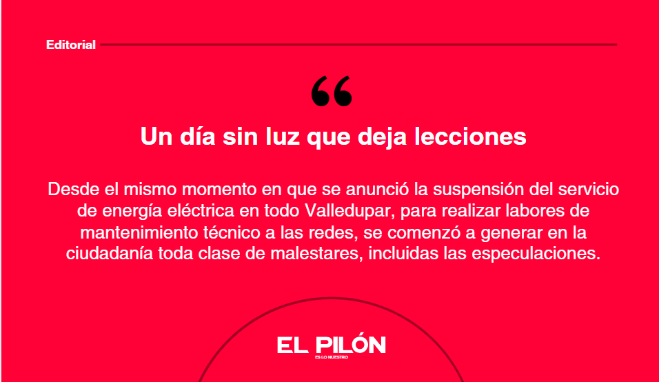 Un día sin luz que deja lecciones