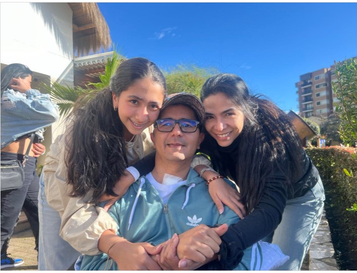 Concejal Cristian José Moreno y su familia.