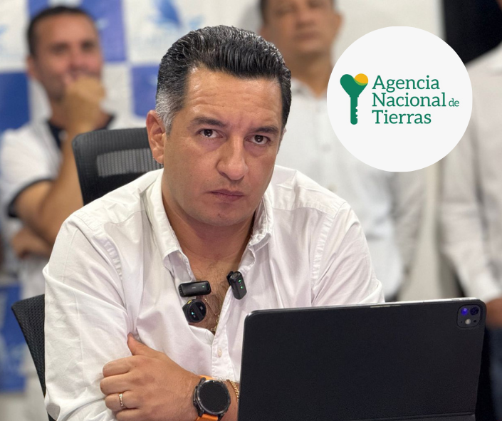 Durante una visita a Valledupar, el director de la Secretaría de Transparencia, Andrés Idárraga.