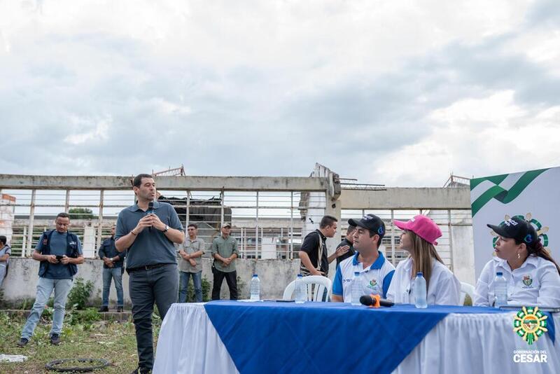 Senador José Alfredo Gnecco durante evento en Codazzi.