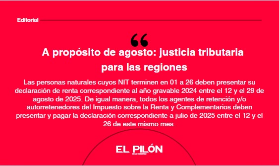 A propósito de agosto: justicia tributaria para las regiones