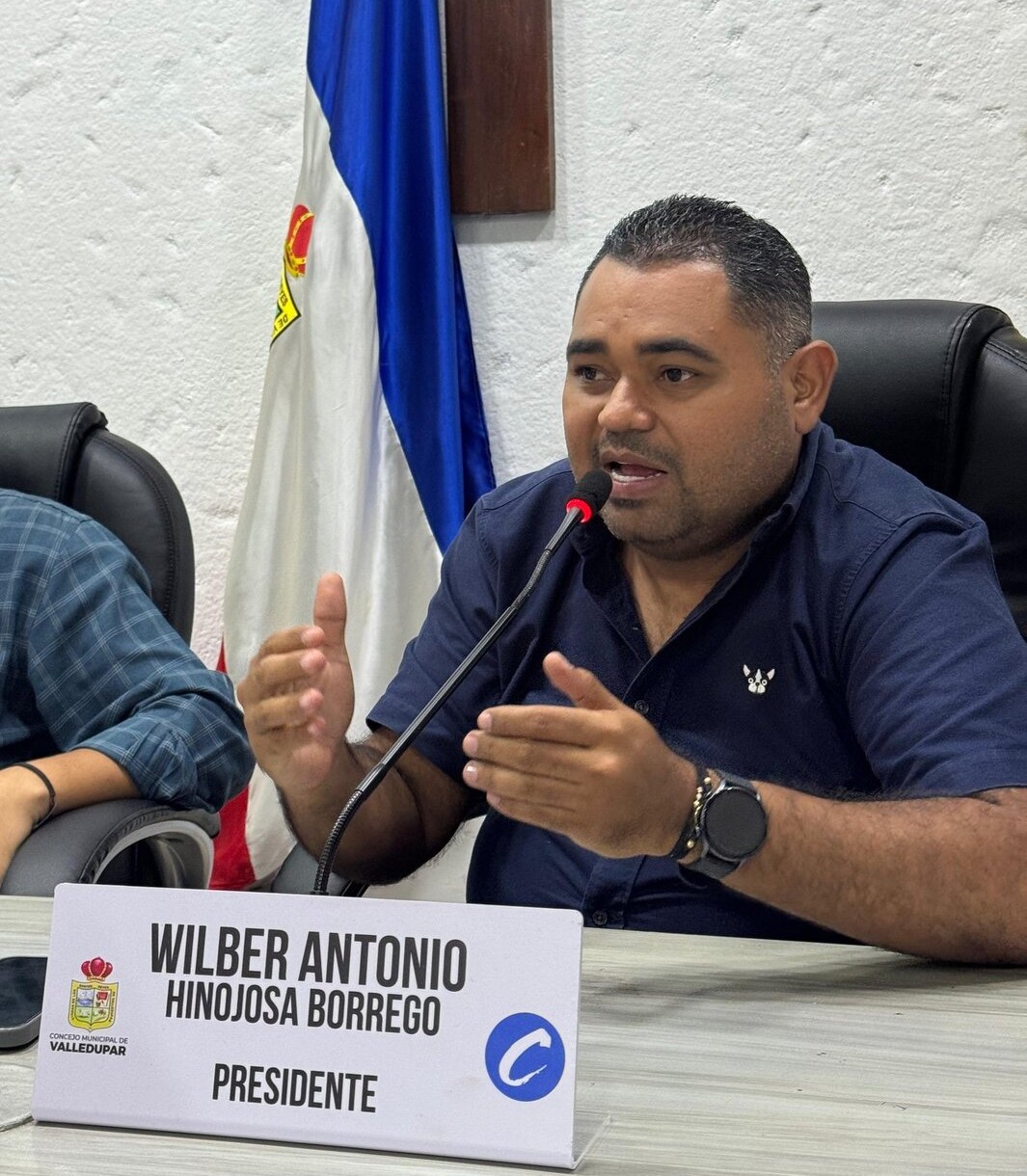 Wilber Hinojosa, presidente del Concejo de Valledupar