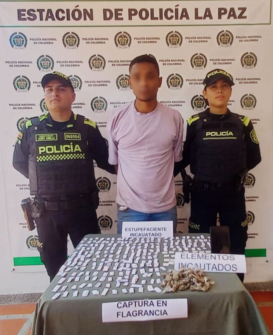 Capturado en La Paz con 320 dosis de marihuana y base de coca listas para distribuir