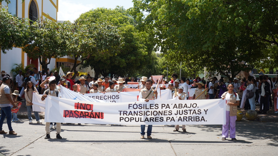 Valledupar también tuvo marcha contra la dependencia de combustibles fósiles y por la  transición justa