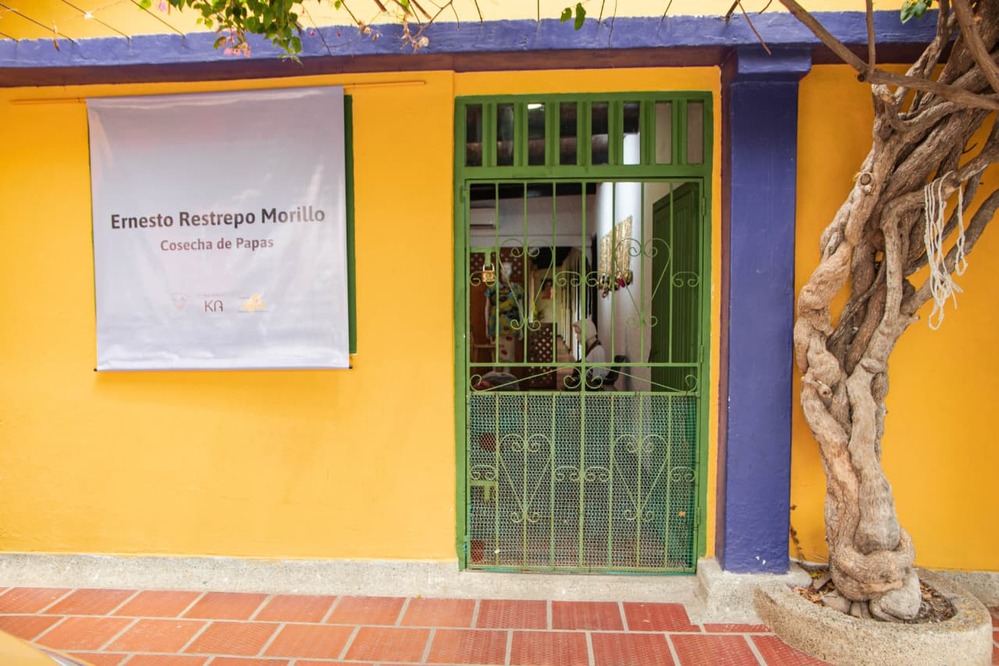Casa de Encuentros en Valledupar, sede de la exposición 'Cosecha de Papas' del artista Ernesto Restrepo Morillo. Foto: Jesús Ochoa.