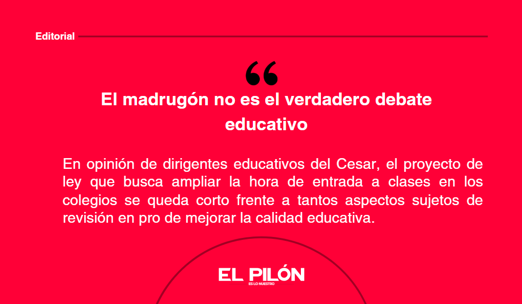 El madrugón no es el verdadero debate educativo