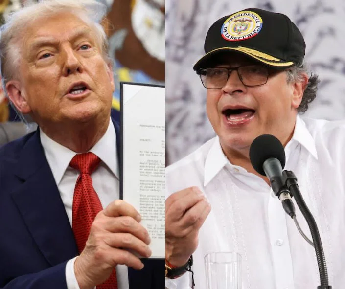 Donald Trump y Gustavo Petro