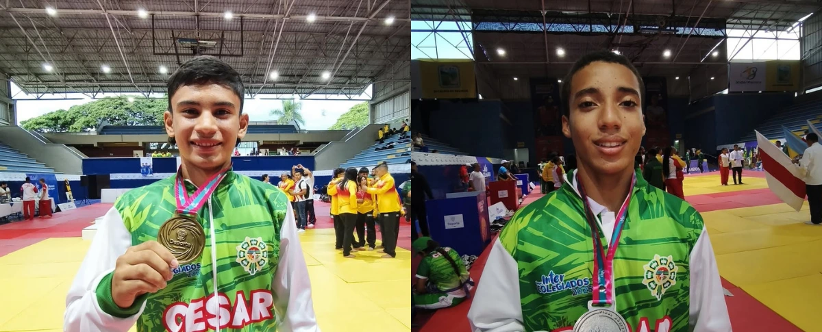 El aguachiquense Keiner Mora García (izquierda), logró la medalla de oro. Mientras que Juan Pablo Ospina Gil (derecha) se colgó la plata.
