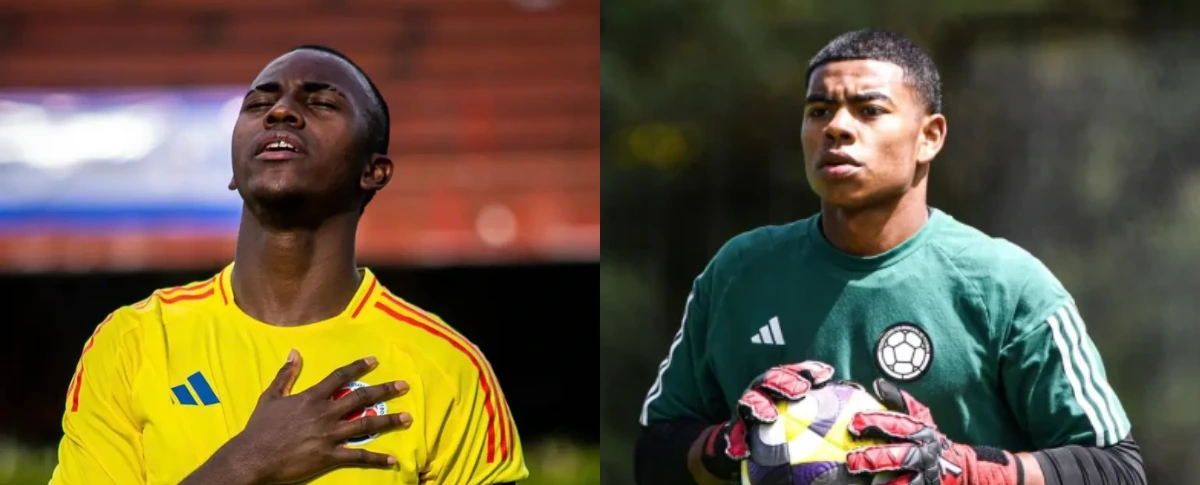 El jugador de Fortaleza CEIF, Cristian Orozco; y el guardameta de Tolima, Juan Covilla; fueron convocados al Mundial Sub-17.