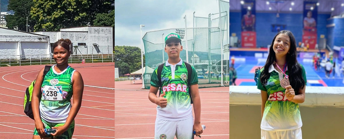 Cheila Maestre, Marlon Guerrero y Luciana Tavera le dieron las primeras preseas a la delegación cesarense.