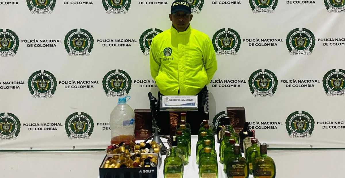 Incautan licor adulterado en Valledupar: hallaron whisky, tapas y estampillas en La Nevada