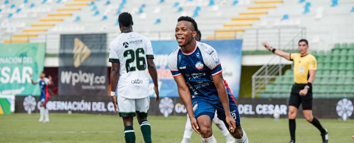 Jesús Muñoz abrió el marcador para Alianza Valledupar. Foto: Jesús Ochoa.