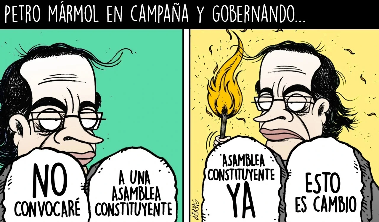 Petro mármol en campaña y gobernando