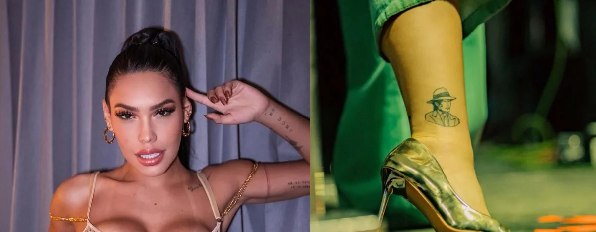 Ana del Castillo mostrando sus tatuajes en concierto. Foto: Redes Ana del Castillo.