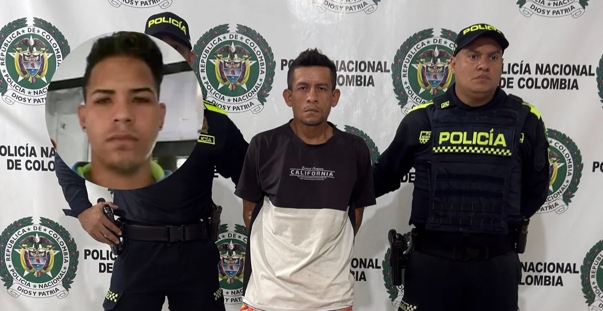 La Policía Metropolitana de Valledupar capturó a Luis Guillermo Conrado requerido por el delito de homicidio agravado. Foto: Policía.