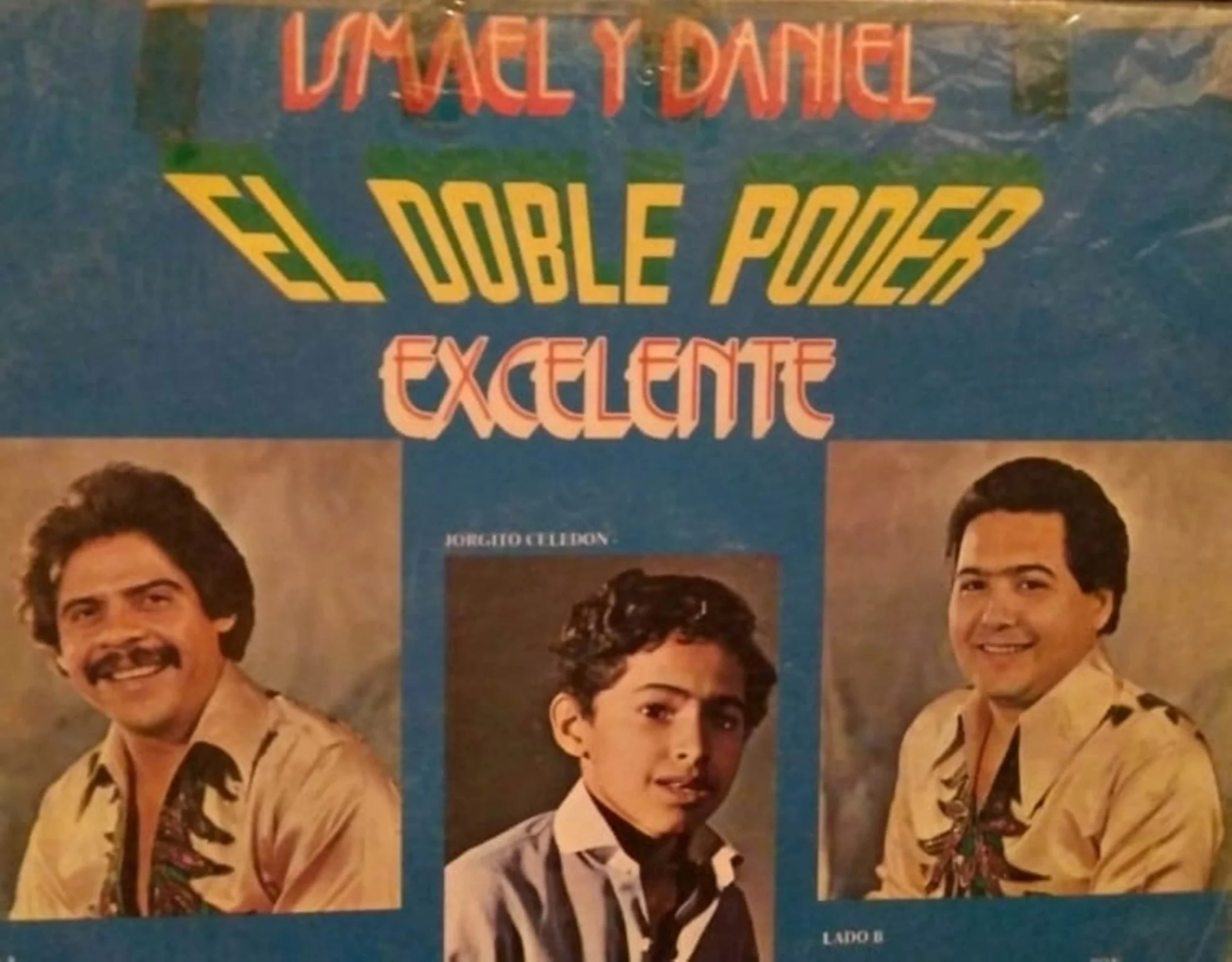 Contraportada de la producción musical donde apareció el niño Jorgito Celedón.