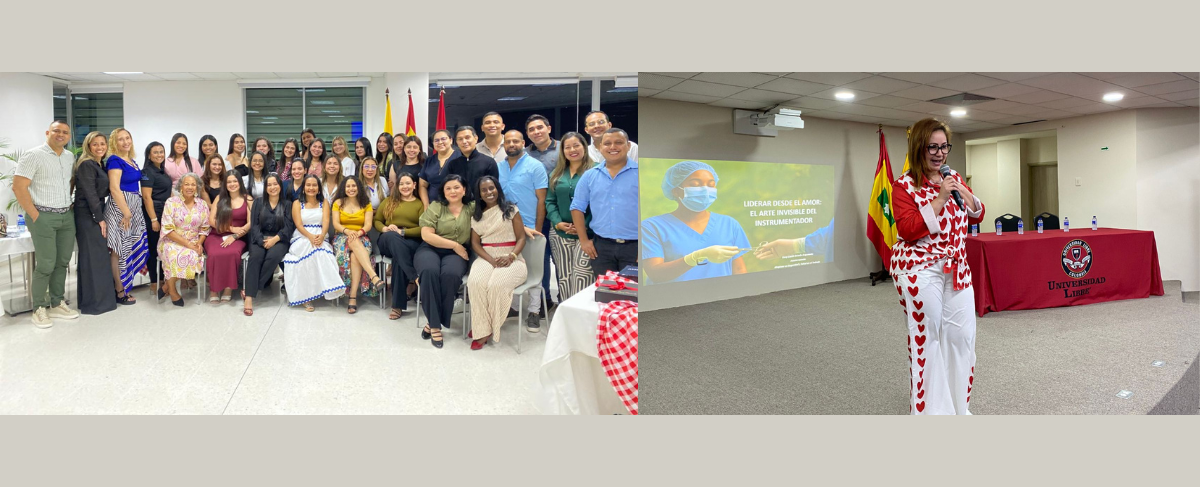Noche de egresados en la Sede Centro acompañados de la Dra. Norka Márquez Blanco, la coordinadora de egresados Margarita Granados, jefes de áreas y docentes del programa.