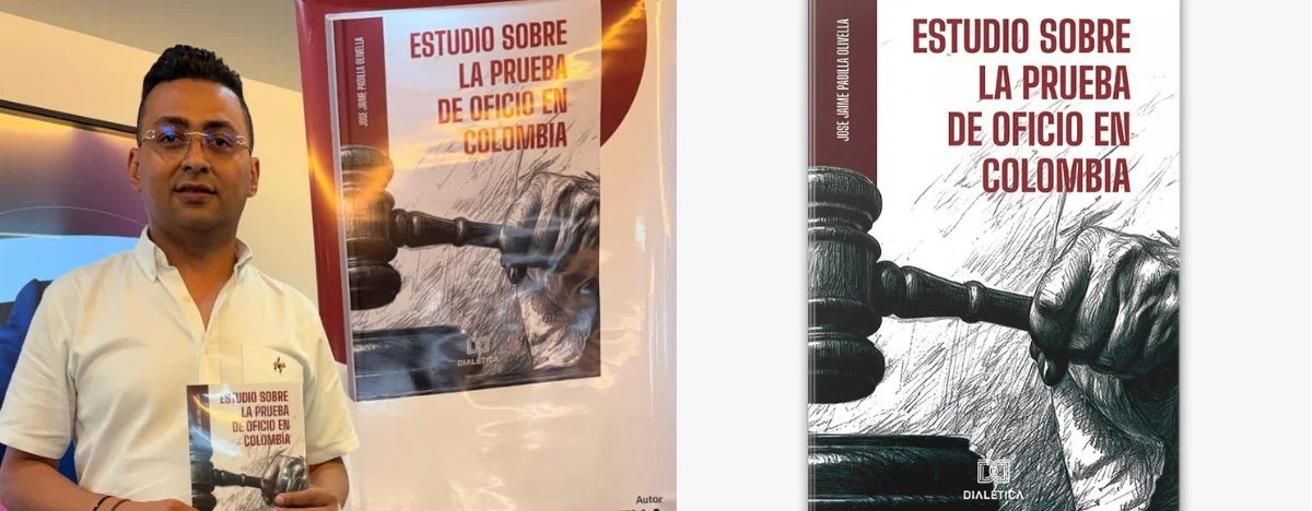 Abogado y escritor José Jaime Padilla, autor del libro ‘Estudio sobre la Prueba de Oficio en Colombia’ durante su presentación en el Banco de la República. FOTO: CORTESÍA.