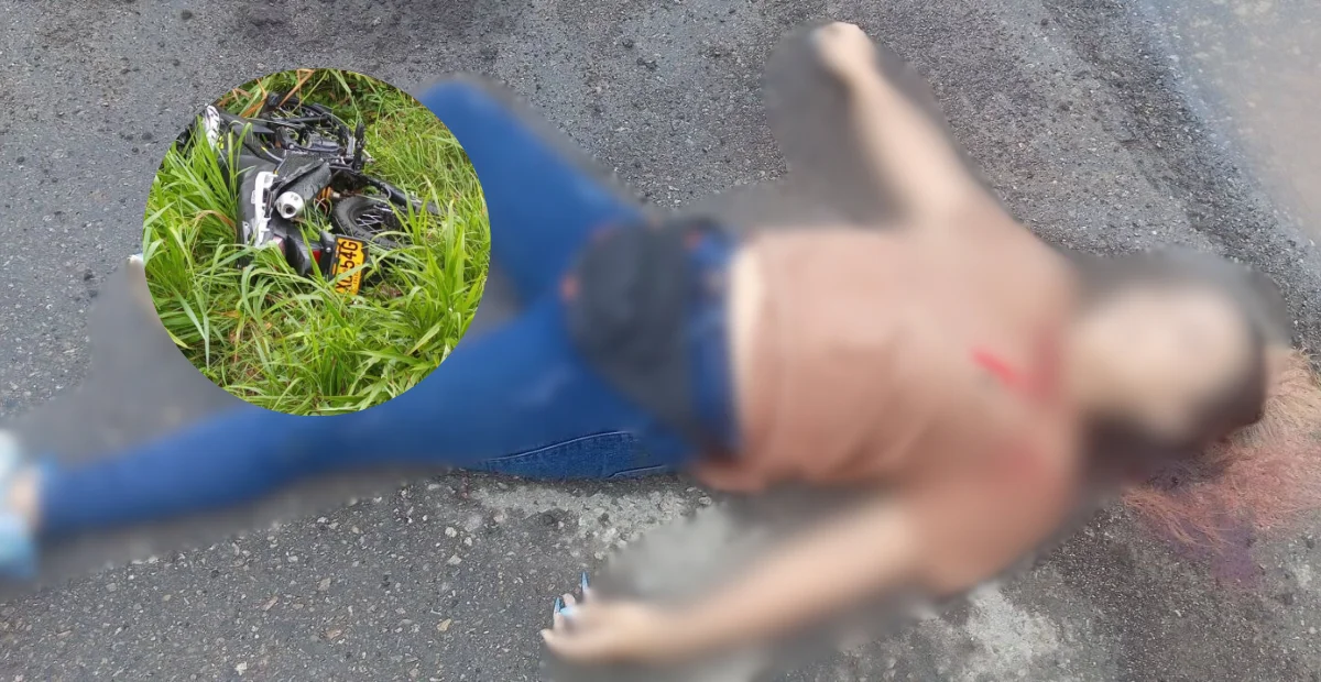 La mujer fue hallada muerta junto a su motocicleta en la vía San Alberto – La Mata. Foto: cortesía.