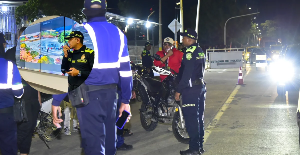 La Policía Metropolitana desplegó más de 200 uniformados durante la noche de Halloween para garantizar la seguridad en Valledupar. Foto: Alcaldía.