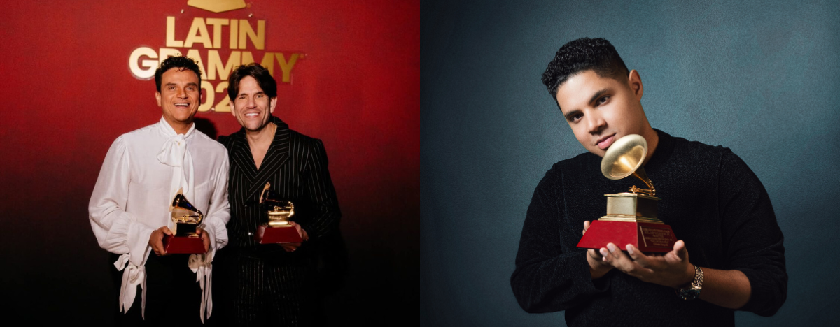 Roland Valbuena Jr. ha ganado tres gramófonos al lado de Silvestre Dangond. FOTO: CORTESÍA/REDES SOCIALES SILVESTRE DANGOND.