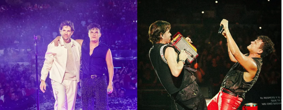 Silvestre y Juancho en su primer concierto de 'El Último Baile' en Valledupar. FOTO: TELEGRAM SILVESTRE DANGOND.