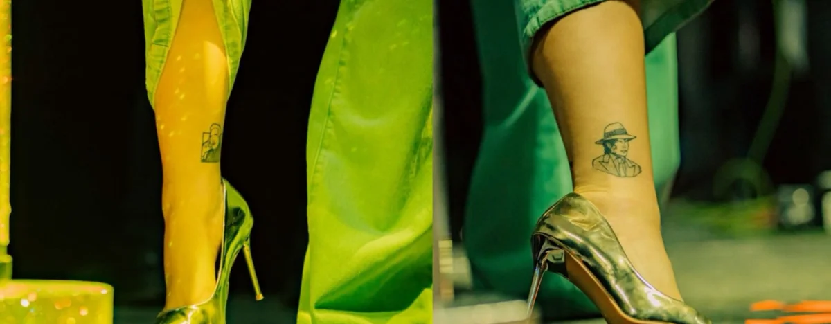 Tatuajes de Ana del Castillo en honor a Diomedes Díaz y Michael Jackson. 

FOTO: REDES ANA DEL CASTILLO.