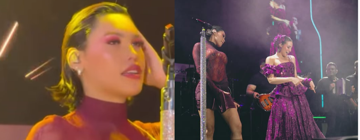 Ana del Castillo bailó con la reina del carnaval Michelle Char en Barranquilla. FOTO: REDES SOCIALES/Carnaval de Barranquilla.