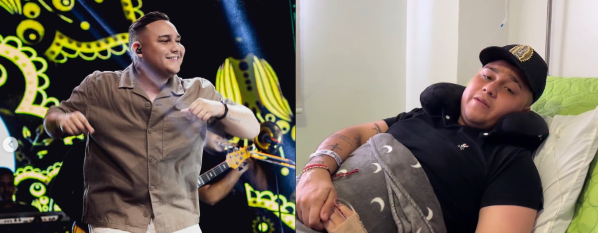 Eduar Gamarra se recupera de una cirugía en su pierna derecha en una clínica de La Guajira. FOTO: REDES SOCIALES.