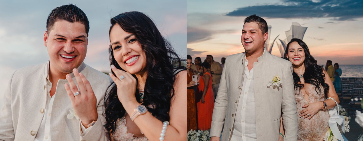 Elder Dayán Díaz y Mile Robayo renovaron sus votos matrimoniales después de diez años de casados por la iglesia católica. FOTO: PRENSA ELDER DAYÁN.