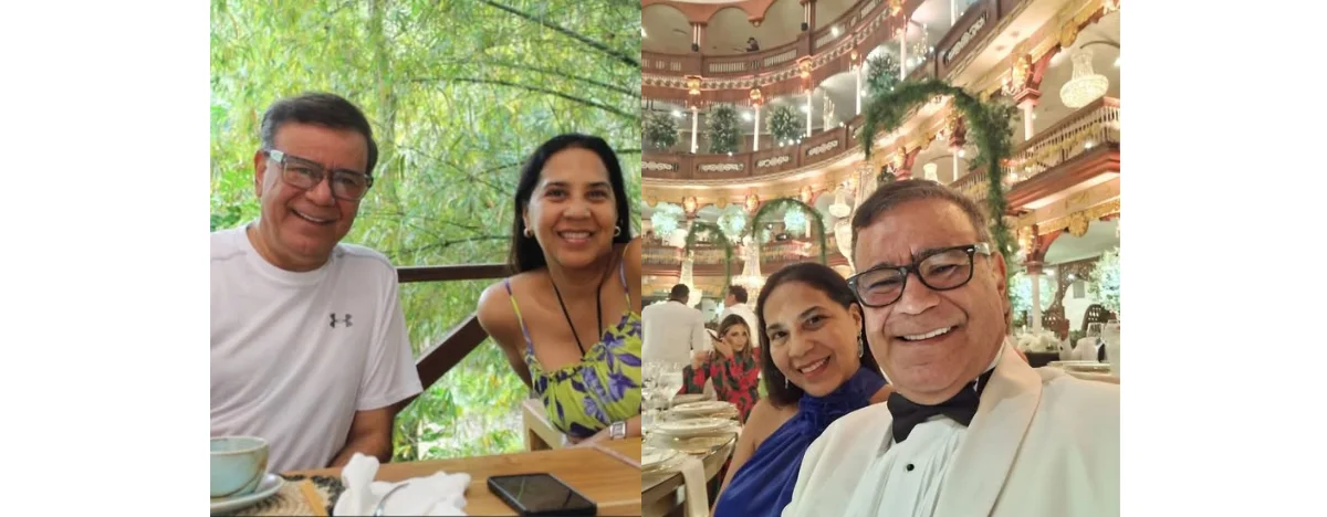 Iván Villazón y su esposa Aída Mercedes. FOTO: REDES SOCIALES.