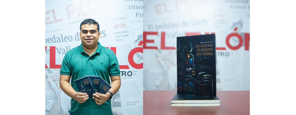 Escritor Jorge Luis Guerra presentó su libro de poemarios ‘Lo que ha quedado en tierra’ en EL PILÓN. FOTO: JESÚS OCHOA/EL PILÓN.