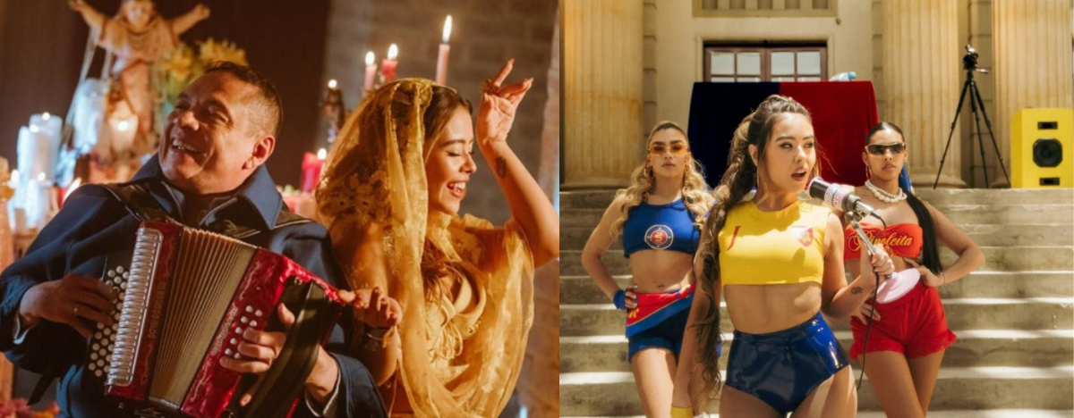 Juliana Velásquez grabó la nueva versión de ‘Sin medir distancias’ con el rey vallenato Gonzalo Arturo ‘Cocha’ Molina. FOTO: REDES SOCIALES.