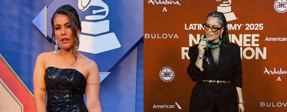 Karen Lizarazo, cantante de vallenato en Las Vegas durante el Latin Grammy. FOTO: REDES SOCIALES.