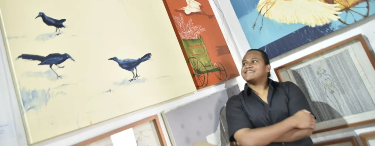 Detalle de una de las piezas destacadas de ARTVA, ejemplo del creciente interés por el arte como inversión y experiencia sensorial. Foto: Jesús Ochoa.