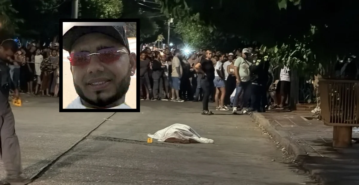 Luis Carlos Acosta Andrade, quedó tendido en la calle 37 del barrio San Martín. Foto: Cortesía.