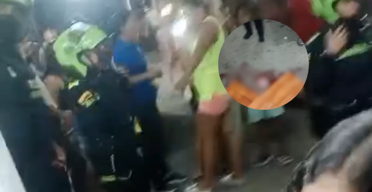 Sector del barrio Candelaria donde un patrullero y otro hombre resultaron heridos a bala. Foto:  Cortesía.