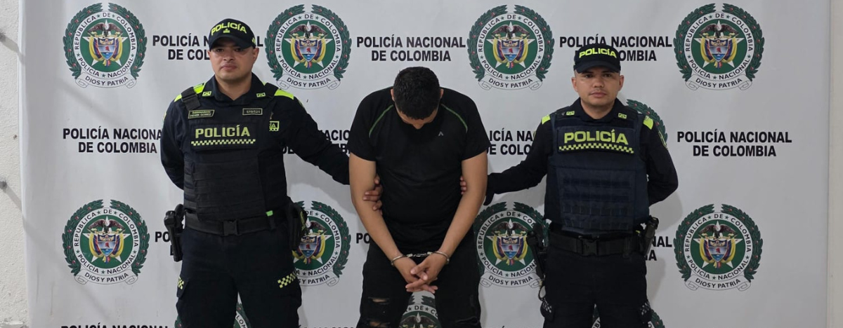 Edgar José Campo fue capturado en el barrio Mareigua. FOTO: POLICÍA NACIONAL.