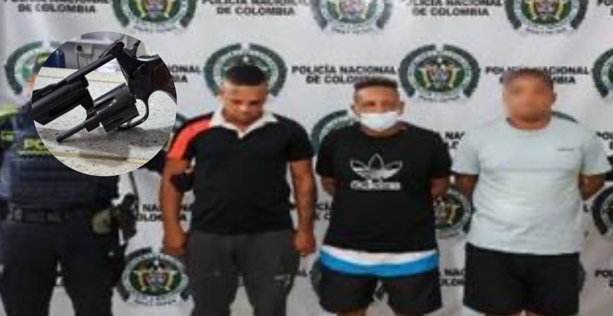 Los capturados y los elementos incautados fueron puestos a disposición de la autoridad judicial competente en Valledupar. Foto: Policía.