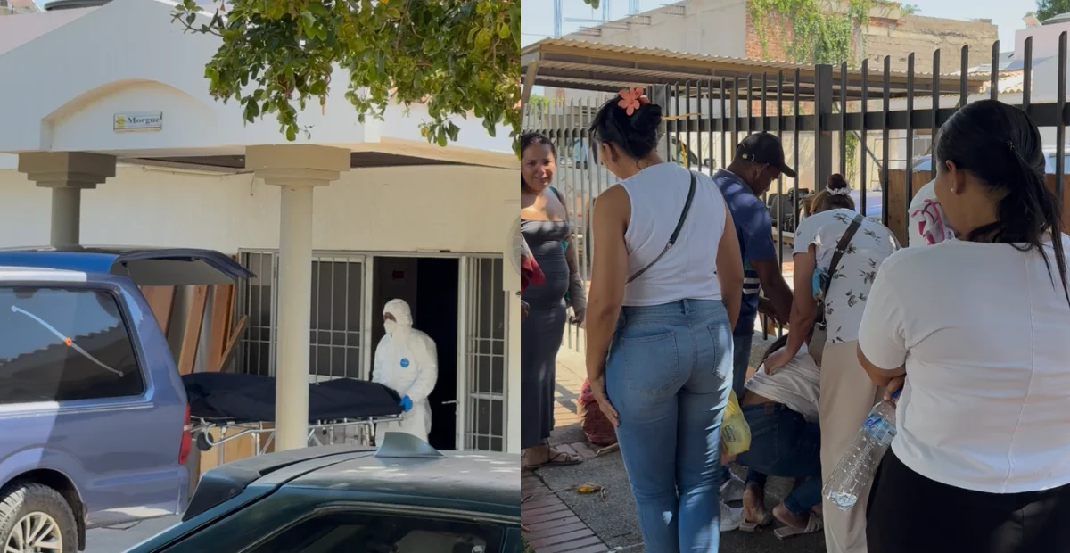 Familiares de Noah Contreras acudieron a Medicina Legal en Valledupar para reclamar el cuerpo del menor. Foto: Cortesía.