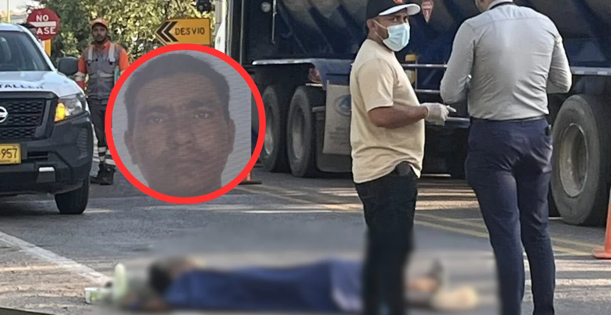 Carlos Barrios cayó de la tractomula en la vía Bosconia – Loma Colorada. Foto: cortesía.